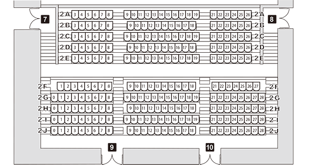京都劇場2F座席表